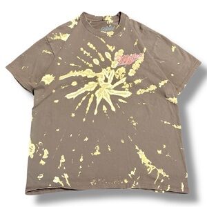 Miller Beer Bleach-Dyed T-Shirt – Brown Sz Large